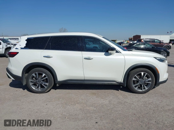 2023 Infiniti QX60 Luxe z VIN 5N1DL1FS2PC348961, wystawiony jako IAAI lot #41831192 z przebiegiem 51 202 mil mil oraz . Historia ofert i sprzedaży dostępna na DreamBid. Obrazek 13.