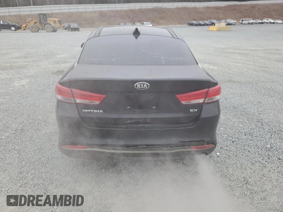 2016 Kia Optima EX with VIN 5XXGU4L37GG011764, listed as a Copart auction lot 88228825 with 106,400 mi miles and Salvage Title. Bid and sale history available at carsss.com. Image 6.