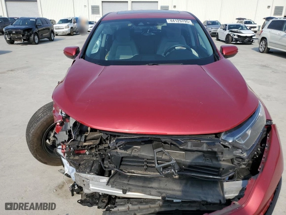 2020 Honda CR-V EX with VIN 2HKRW1H55LH408464, listed as a Copart auction lot 44129795 with 58,755 mi miles and Salvage Title. Bid and sale history available at carsss.com. Image 5.