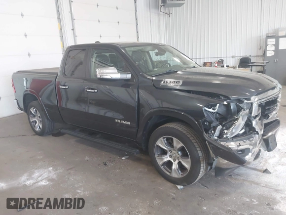 2020 Ram 1500 Laramie with VIN 1C6SRFDT7LN142009, listed as a IAAI auction lot 42330341 with 108,351 mi miles and . Bid and sale history available at DreamBid. Image 1.