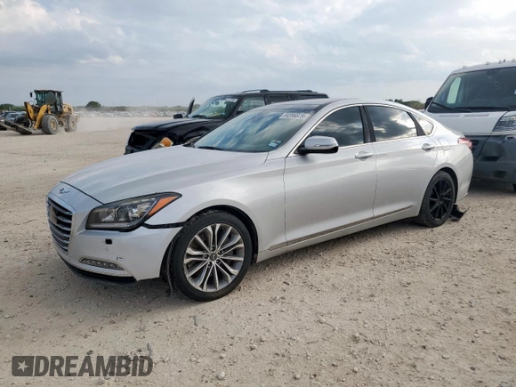 2017 Genesis G80 3.8L with VIN KMHGN4JE8HU191863, listed as a Copart auction lot 59396875 with 134,059 mi miles and Salvage title. Bid and sale history available at DreamBid. Image 1.