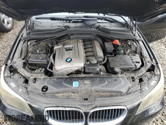 2006 BMW 5 Series 525i with VIN WBANE53586CK82341, listed as a Copart auction lot 49351205 with 184,079 mi miles and Salvage Title. Bid and sale history available at DreamBid. Image 11.