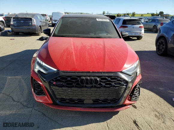 2023 Audi RS 3 with VIN WUAG4DGY9PA909612, listed as a Copart auction lot 41700735 with 22,370 mi miles and Salvage Title. Bid and sale history available at carsss.com. Image 5.