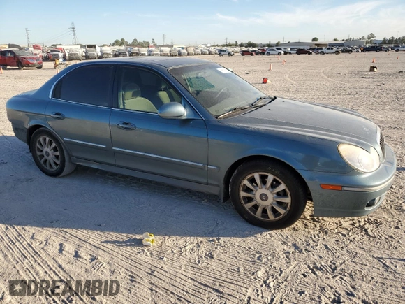 2005 Hyundai Sonata GLS with VIN KMHWF35H45A106280, listed as a Copart auction lot 76607674 with 191,576 mi miles and Salvage Title. Bid and sale history available at carsss.com. Image 4.