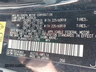 2017 Lexus NX 200t с VIN JTJBARBZ1H2124295, выставлен на аукционе IAAI как лот 42309527 с пробегом 146 391 миль миль и . История ставок и продаж доступна на DreamBid. Изображение 9.