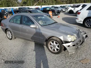 2004 Mercedes-Benz C 320 with VIN WDBRF64J24F545033, listed as a Copart auction lot 87768455 with 217,094 mi miles and Salvage Title. Bid and sale history available at DreamBid. Image 4.