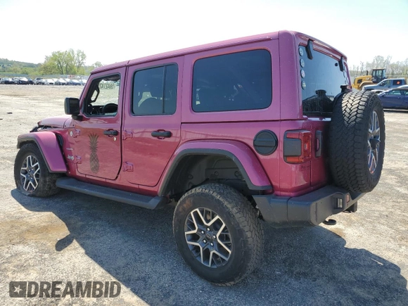 2024 Jeep Wrangler Sahara with VIN 1C4PJXEG8RW336631, listed as a Copart auction lot 56427475 with Not provided miles and Salvage title. Bid and sale history available at DreamBid. Image 2.