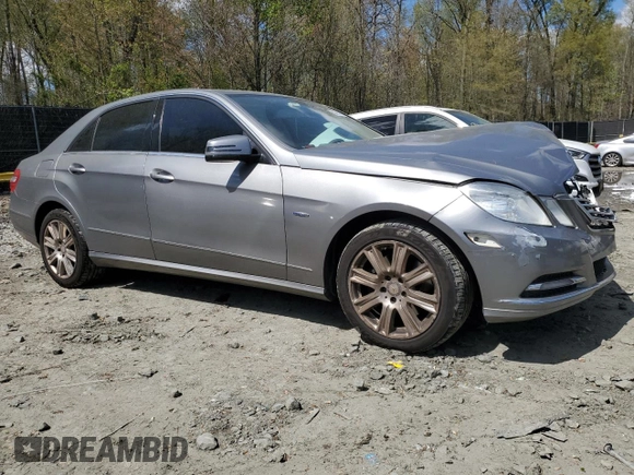 2012 Mercedes-Benz E 350 Luxury with VIN WDDHF8JB1CA538338, listed as a Copart auction lot 53294215 with 126,329 mi miles and Salvage title. Bid and sale history available at DreamBid. Image 4.