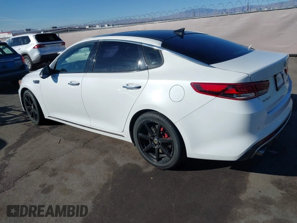 2016 Kia Optima SXL Turbo with VIN 5XXGV4L23GG115933, listed as a IAAI auction lot 41637267 with 83,348 mi miles. Bid and sale history available at carsss.com. Image 3.