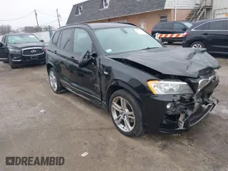 2013 BMW X3 xDrive28i with VIN 5UXWX9C54D0D02299, listed as a IAAI auction lot 41731353 with 105,066 mi miles. Bid and sale history available at carsss.com. Image 1.