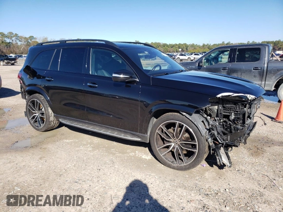 2021 Mercedes-Benz GLS 580 with VIN 4JGFF8GE1MA386688, listed as a Copart auction lot 40068664 with 26,455 mi miles and . Bid and sale history available at DreamBid. Image 4.