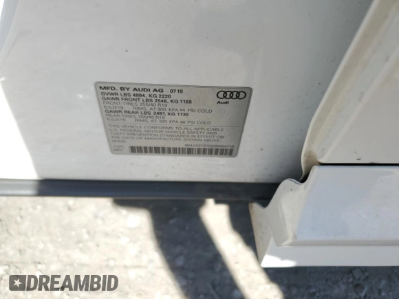 2016 Audi Q3 Prestige with VIN WA1GFCFS5GR004116, listed as a Copart auction lot 57690675 with 122,081 mi miles and Salvage title. Bid and sale history available at DreamBid. Image 12.