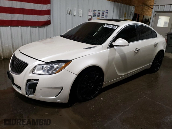 2013 Buick Regal GS with VIN 2G4GV5GV5D9145251, listed as a Copart auction lot 50614065 with 94,899 mi miles and Salvage Title. Bid and sale history available at carsss.com. Image 1.