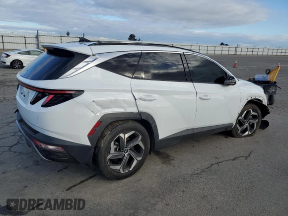 2023 Hyundai Tucson Limited with VIN 5NMJE3AE8PH198032, listed as a Copart auction lot 45332395 with 28,281 mi miles and Salvage Title. Bid and sale history available at carsss.com. Image 3.