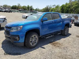 2021 Chevrolet Colorado 2WD LT with VIN 1GCGSCEN3M1297005, listed as a Copart auction lot 54363325 with 74,825 mi miles and Salvage Title. Bid and sale history available at DreamBid. Image 1.
