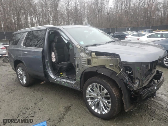 2021 Chevrolet Tahoe Premier with VIN 1GNSKSKDXMR122730, listed as a Copart auction lot 84590204 with 30,560 mi miles and Salvage Title. Bid and sale history available at carsss.com. Image 4.