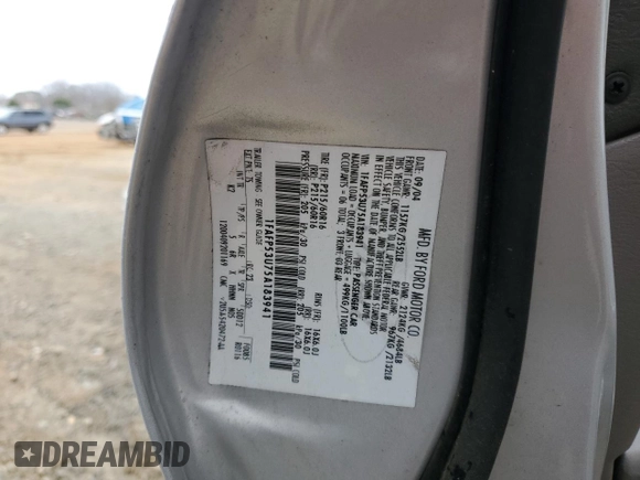 2005 Ford Taurus SE with VIN 1FAFP53U75A183941, listed as a Copart auction lot 49733785 with 82,829 mi miles and Salvage Title. Bid and sale history available at carsss.com. Image 12.