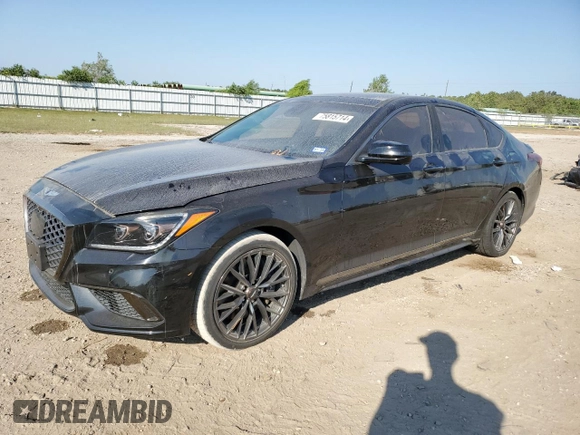 2019 Genesis G80 Sport with VIN KMHGN4JB6KU289917, listed as a Copart auction lot 75815714 with 45,346 mi miles and Salvage Title. Bid and sale history available at DreamBid. Image 1.