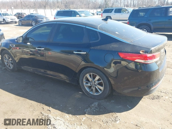 2016 Kia Optima LX Turbo with VIN 5XXGT4L18GG029739, listed as a IAAI auction lot 41496052 with 122,181 mi miles. Bid and sale history available at carsss.com. Image 3.