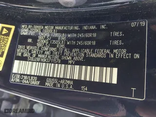 2019 Toyota Highlander SE with VIN 5TDJZRFH0KS711578, listed as a IAAI auction lot 41877044 with 77,193 mi miles. Bid and sale history available at carsss.com. Image 9.