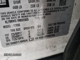 2021 Chevrolet TrailBlazer LS with VIN KL79MNSL1MB025805, listed as a Copart auction lot 38653644 with 41,539 mi miles. Bid and sale history available at carsss.com. Image 13.