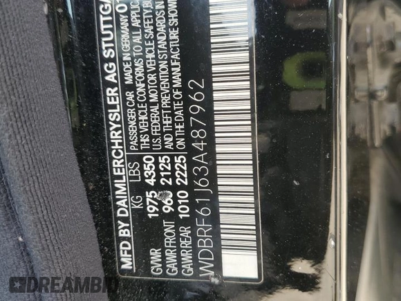 2003 Mercedes-Benz C 240 z VIN WDBRF61J63A487962, wystawiony jako Copart lot #56416365 z przebiegiem 43 817 mil mil oraz Szkoda całkowita • Salvage title. Historia ofert i sprzedaży dostępna na DreamBid. Obrazek 12.