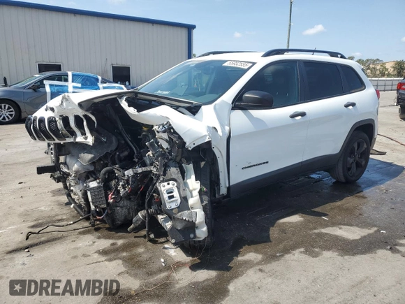 2016 Jeep Cherokee Altitude with VIN 1C4PJLAB5GW355332, listed as a Copart auction lot 55952555 with Not provided miles and Salvage title. Bid and sale history available at DreamBid. Image 1.