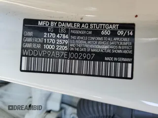 2014 Mercedes-Benz B with VIN WDDVP9AB7EJ002907, listed as a Copart auction lot 65401554 with 80,342 mi miles and Clean Title. Bid and sale history available at carsss.com. Image 12.