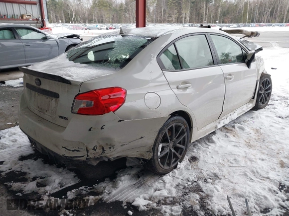 2018 Subaru WRX Premium with VIN JF1VA1C65J9809554, listed as a IAAI auction lot 41563805 with 111,103 mi miles. Bid and sale history available at carsss.com. Image 4.