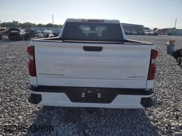 2024 Chevrolet Silverado 1500 Custom with VIN 1GCPABEK9RZ131695, listed as a Copart auction lot 53248475 with 8,413 mi miles and Salvage Title. Bid and sale history available at DreamBid. Image 6.