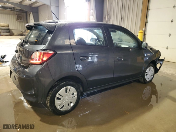 2024 Mitsubishi Mirage ES with VIN ML32AUHJ9RH006228, listed as a Copart auction lot 51677425 with 15650 miles and Clean Title. Bid and sale history available at carsss.com. Image 3.