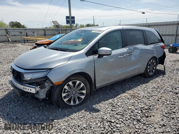 2024 Honda Odyssey EX-L with VIN 5FNRL6H63RB046690, listed as a Copart auction lot 51444685 with 7,829 mi miles and Salvage Title. Bid and sale history available at DreamBid. Image 1.
