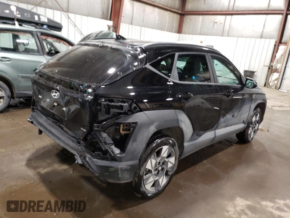2025 Hyundai Kona SEL with VIN KM8HBCAB7SU276357, listed as a Copart auction lot 53148795 with 418 mi miles and Salvage Title. Bid and sale history available at carsss.com. Image 3.