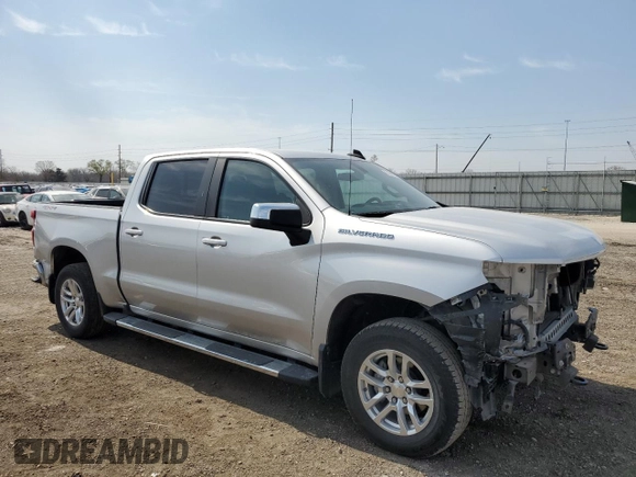 2019 Chevrolet Silverado 1500 LT with VIN 3GCUYDED8KG132015, listed as a Copart auction lot 52168835 with 54,386 mi miles and Salvage Title. Bid and sale history available at carsss.com. Image 4.