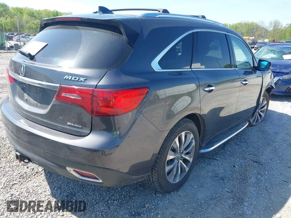 2014 Acura MDX Tech Pkg with VIN 5FRYD4H47EB037429, listed as a IAAI auction lot 41998078 with 201,969 mi miles. Bid and sale history available at carsss.com. Image 4.