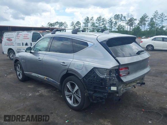 2023 Genesis GV80 with VIN KMUHCESCXPU133511, listed as a IAAI auction lot 42486556 with 38,988 mi miles and . Bid and sale history available at DreamBid. Image 3.