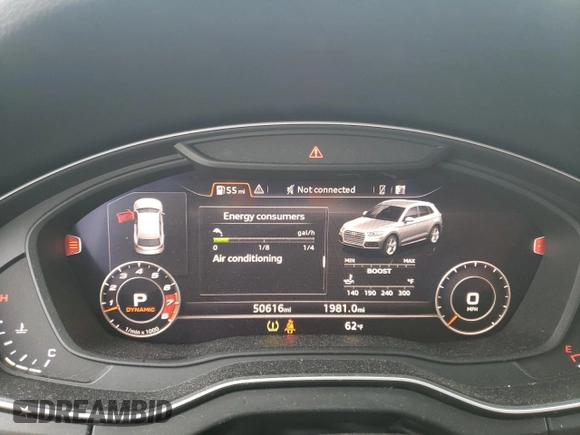 2018 Audi SQ5 Premium Plus with VIN WA1A4AFY0J2231296, listed as a Copart auction lot 85218374 with 50,616 mi miles and Salvage Title. Bid and sale history available at DreamBid. Image 9.