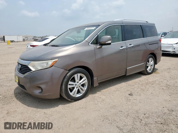2014 Nissan Quest SV z VIN JN8AE2KP0E9101509, wystawiony jako Copart lot #58003325 z przebiegiem 198 287 mil mil oraz Czysty tytuł • Clean title. Historia ofert i sprzedaży dostępna na DreamBid. Obrazek 1.