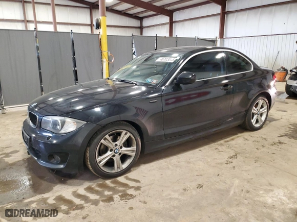 2013 BMW 1 Series 128i with VIN WBAUP9C56DVS95037, listed as a Copart auction lot 46103005 with 135,625 mi miles and Salvage Title. Bid and sale history available at carsss.com. Image 1.