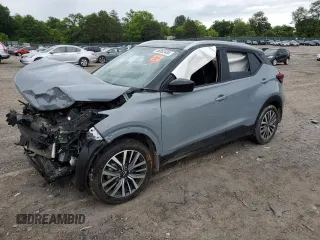 2023 Nissan Kicks SV with VIN 3N1CP5CV1PL574040, listed as a Copart auction lot 58862485 with 30,058 mi miles and Salvage title. Bid and sale history available at DreamBid. Image 1.
