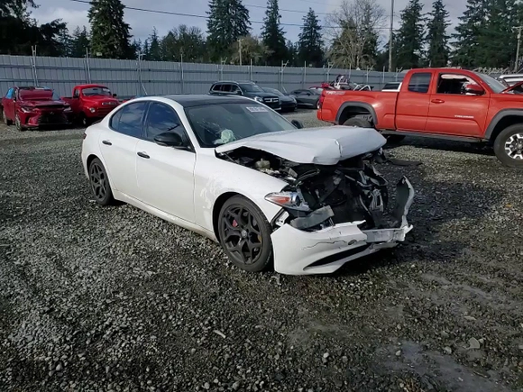 2018 Alfa Romeo Giulia Ti Sport with VIN ZARFAECN8J7577871, listed as a Copart auction lot 88101745 with 88,929 mi miles and Salvage Title. Bid and sale history available at carsss.com. Image 11.
