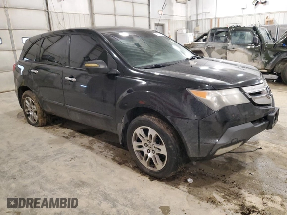 2007 Acura MDX Tech Pkg with VIN 2HNYD28367H552765, listed as a Copart auction lot 44071185 with 190,155 mi miles and Non Repairable. Bid and sale history available at carsss.com. Image 4.