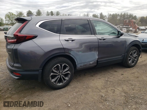 2021 Honda CR-V EX-L with VIN 2HKRW2H80MH618004, listed as a Copart auction lot 53980895 with 48,072 mi miles and Salvage Title. Bid and sale history available at DreamBid. Image 3.