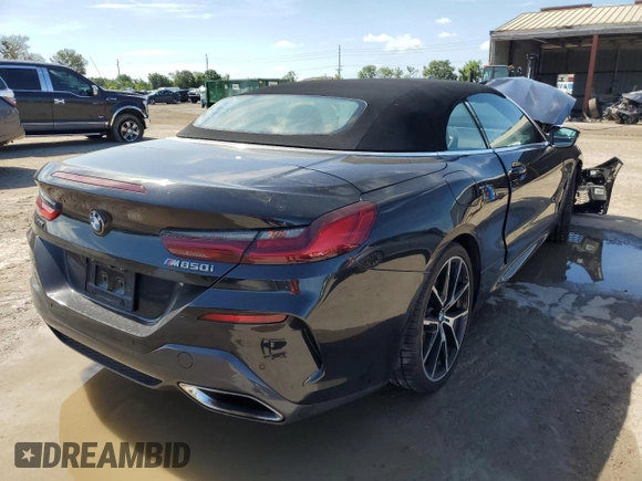 2019 BMW 8 Series M850i xDrive with VIN WBAFY4C50KBX29301, listed as a Copart auction lot 60630823 with 0 mi miles. Bid and sale history available at carsss.com. Image 3.