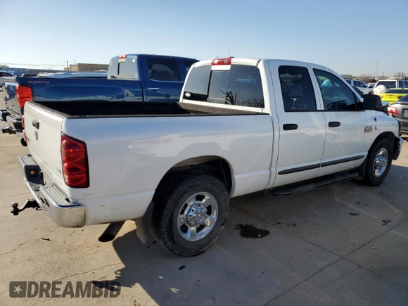 2007 Dodge 2500 SLT with VIN 3D7KR28C67G704224, listed as a Copart auction lot 44960204 with 247,373 mi miles and Clean title. Bid and sale history available at DreamBid. Image 3.