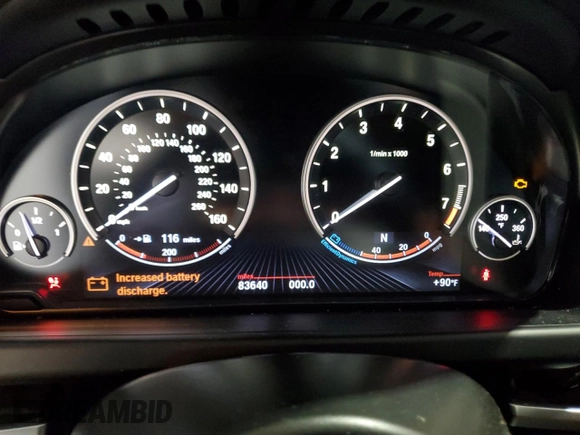 2013 BMW 6 Series 650i with VIN WBAYM9C50DDW20054, listed as a Copart auction lot 71563434 with 83,640 mi miles and Salvage Title. Bid and sale history available at carsss.com. Image 9.