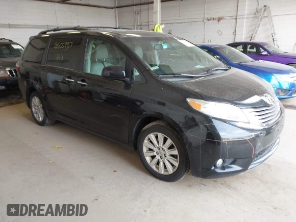 2015 Toyota Sienna Limited with VIN 5TDDK3DC9FS104493, listed as a IAAI auction lot 42055937 with 126,728 mi miles and . Bid and sale history available at DreamBid. Image 1.