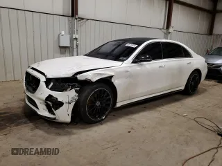 2022 Mercedes-Benz S-Class S 500 with VIN W1K6G6DB9NA136980, listed as a Copart auction lot 86716354 with 0 mi miles and Salvage Title. Bid and sale history available at carsss.com. Image 1.