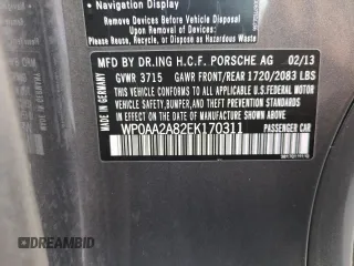 2014 Porsche Cayman с VIN WP0AA2A82EK170311, выставлен на аукционе Copart как лот 76123574 с пробегом Не указан миль и Списание • Salvage title. История ставок и продаж доступна на DreamBid. Изображение 13.