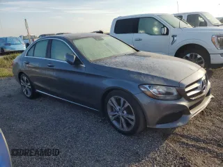 2017 Mercedes-Benz C 300 with VIN 55SWF4JB9HU210401, listed as a Copart auction lot 75676224 with Not Provided miles and Salvage Title. Bid and sale history available at carsss.com. Image 4.